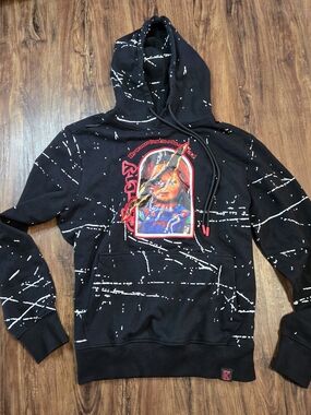 deKryptic Child's Play CHUCKY Augmented Reality Hoodie Black And White